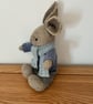 Knitted Rabbit in Blue Jumper and Grey Trousers  - Image 5