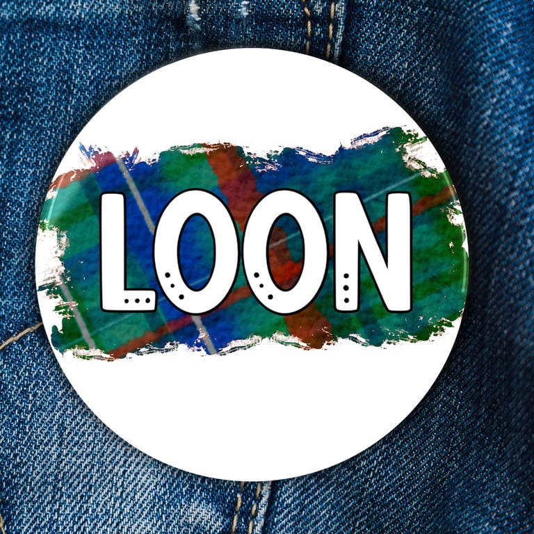 Loon Scottish Doric Badge . Magnet . Pocket Mirror . Magnetic Bottle Opener