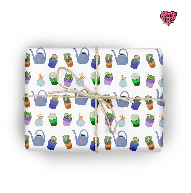 Cactus wrapping paper for the houseplant mad fan in your life