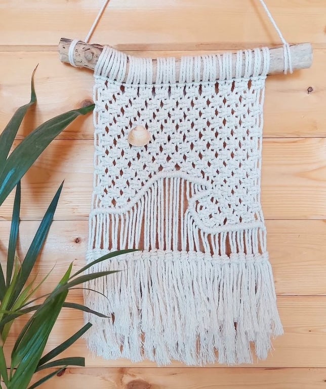 "Evening Swell" macrame wall hanging