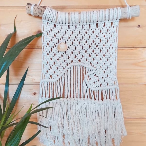 "Evening Swell" macrame wall hanging