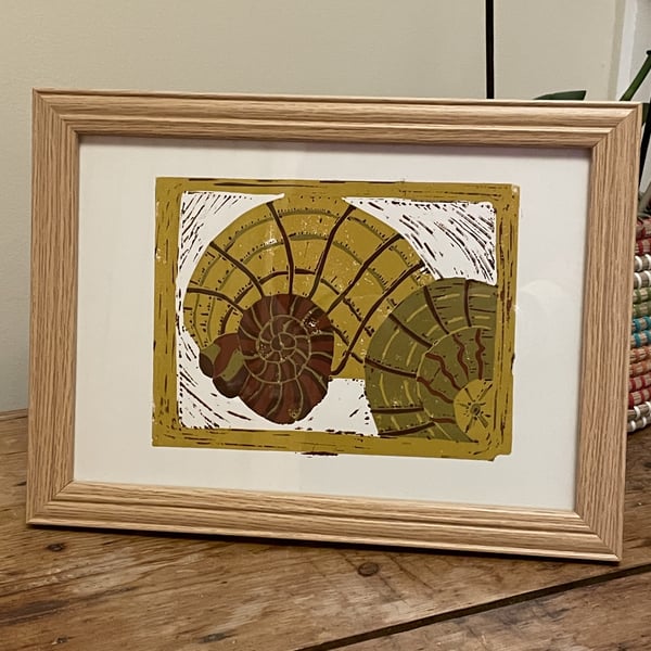 Shells - Lino Print, Original Print