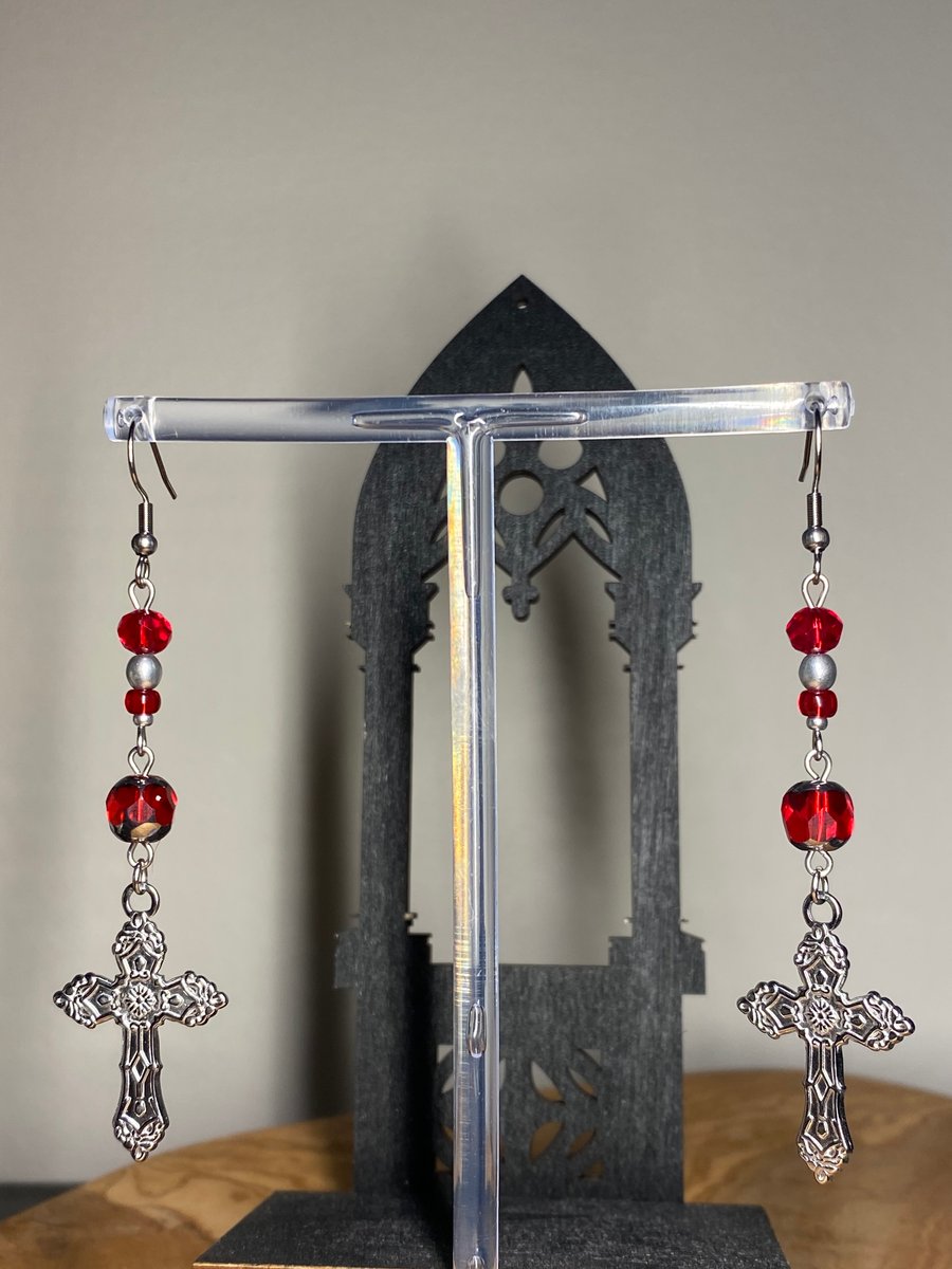 Giuliana - Gothic Cross  Earrings 