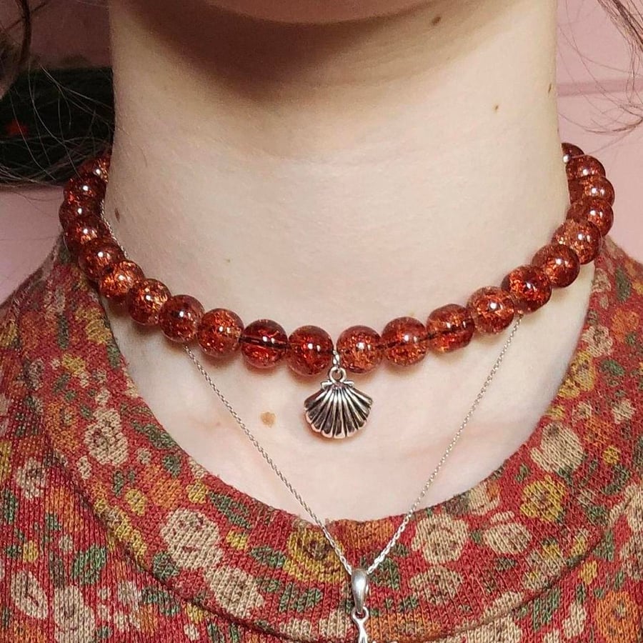 Handmade sea shell earrings 