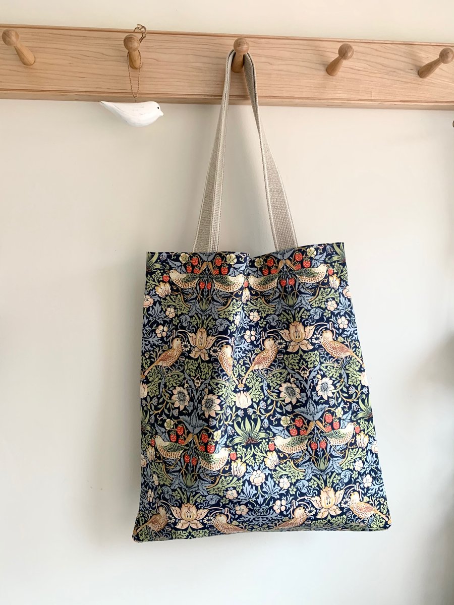 Strawberry thief tote bag