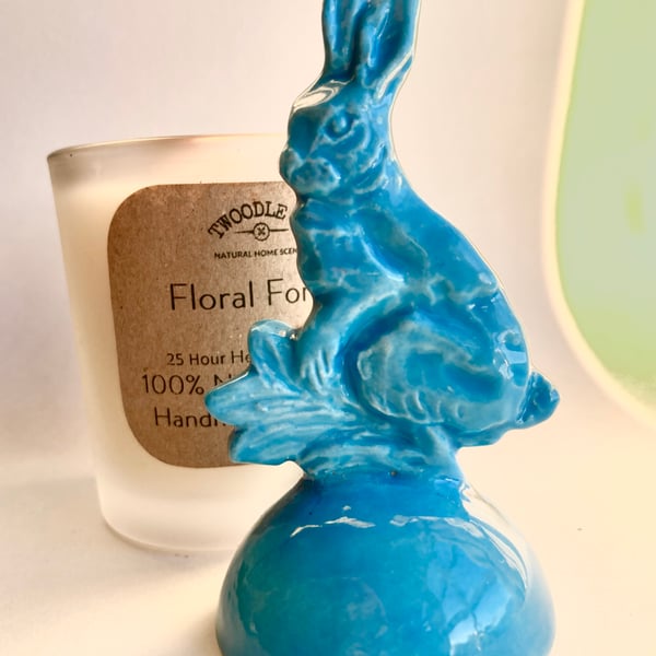 Sky Blue Bunny Snuffer Ornament 