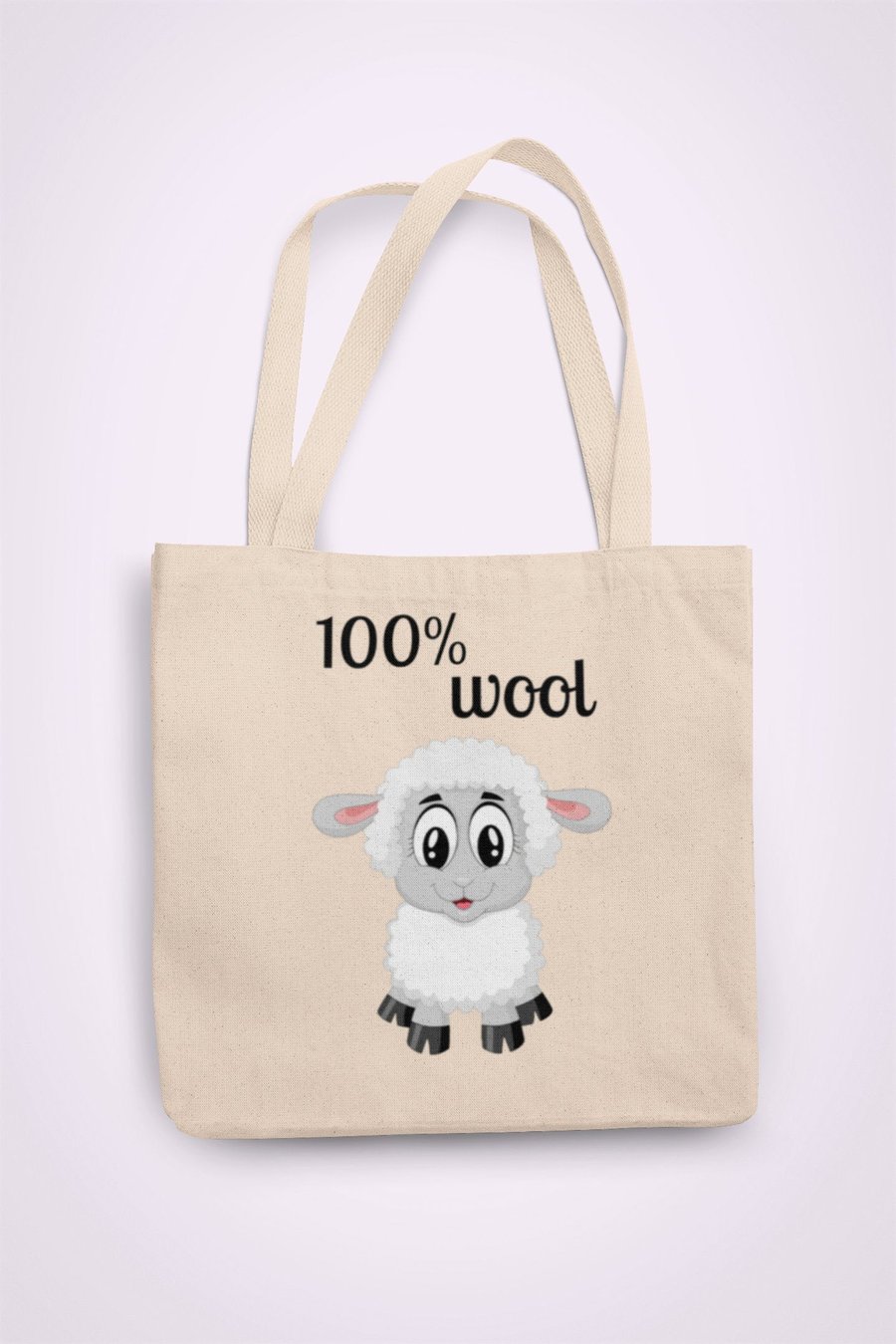 100% WOOL Tote Bag Reusable Cotton bag - funny birthday present gift 