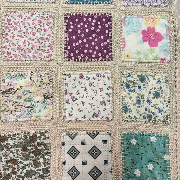 Fusion quilted baby blanket.