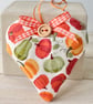 SALE 2026 - PUMPKIN HEART - with gingham bow