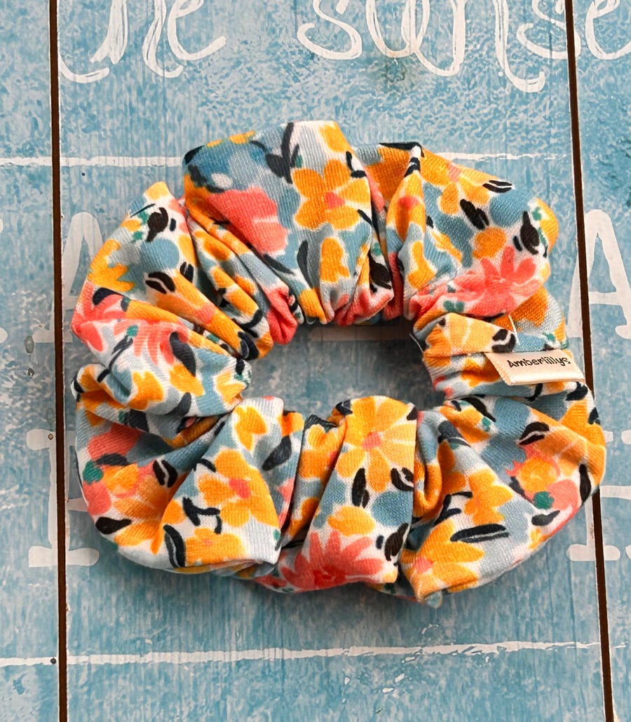 Jersey Scrunchie Hair band in flora design