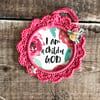 Bible Scripture hand crocheted frame