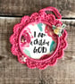 Bible Scripture hand crocheted frame - Image 1