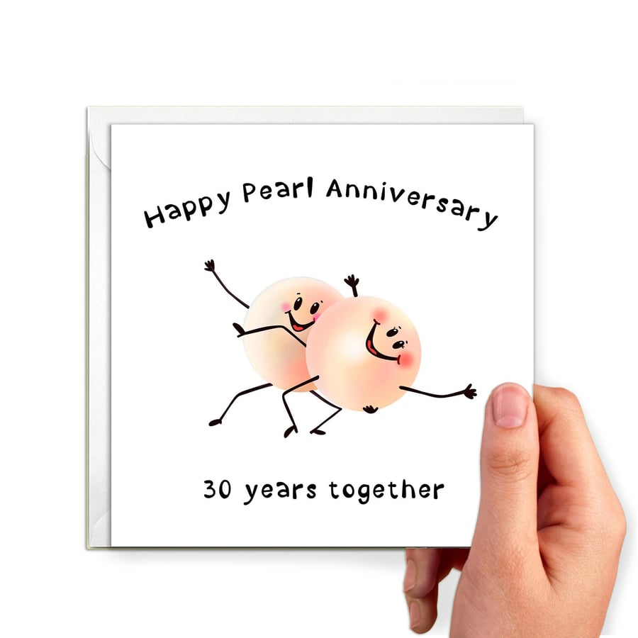 Pearl anniversary card for your 30th anniversary, 30 year anniversary