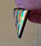 Metallic, triangular fused glass pendant - Image 4