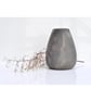 Large Concrete Vase: Heavy Handmade Grey and Orange Dry Flower Vase