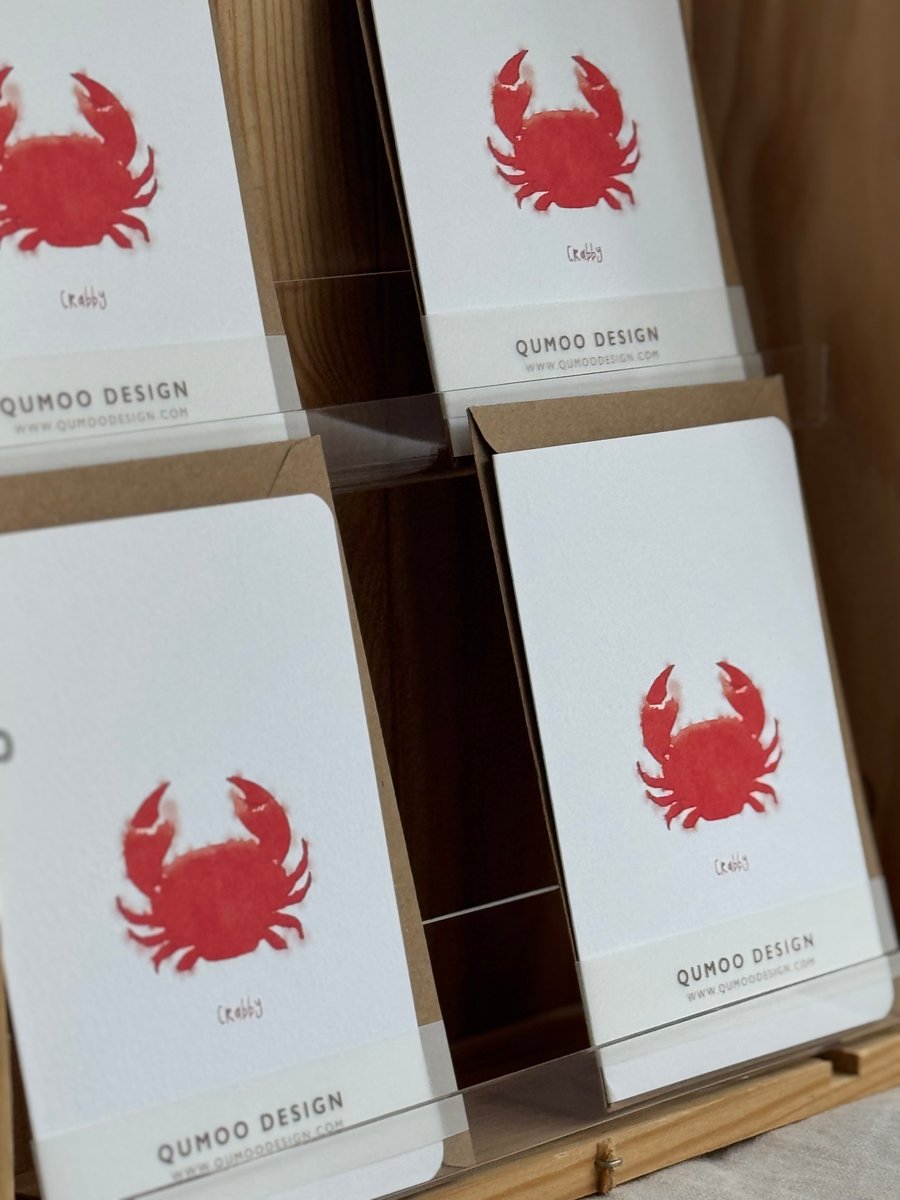 Crab crabby blank greetings card sorry (QM270)