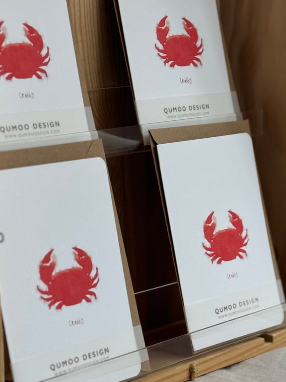 Crab crabby blank greetings card sorry (QM270)