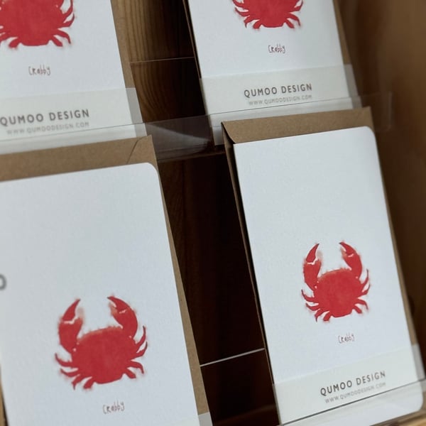 Crab crabby blank greetings card sorry (QM270)