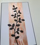 Art Greeting Card - Metallic Paint Panel with Botanical Silhouette - Image 6