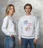 The Lotus, White Unisex Crew Neckline Sweatshirt
