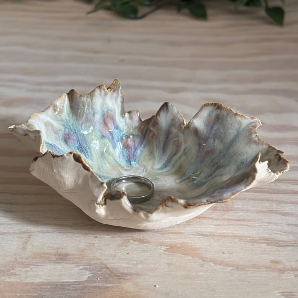 Small trinket dish, unique ring dish