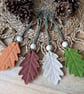 Felt Oak Leaf Hanging Decoration in Neutral Colours - Woodland Christmas Baubles - Image 6