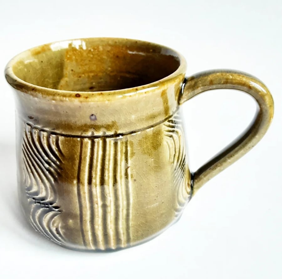 Mug Brown Glazed  - Hand Thrown Stoneware Ceramic Mug 
