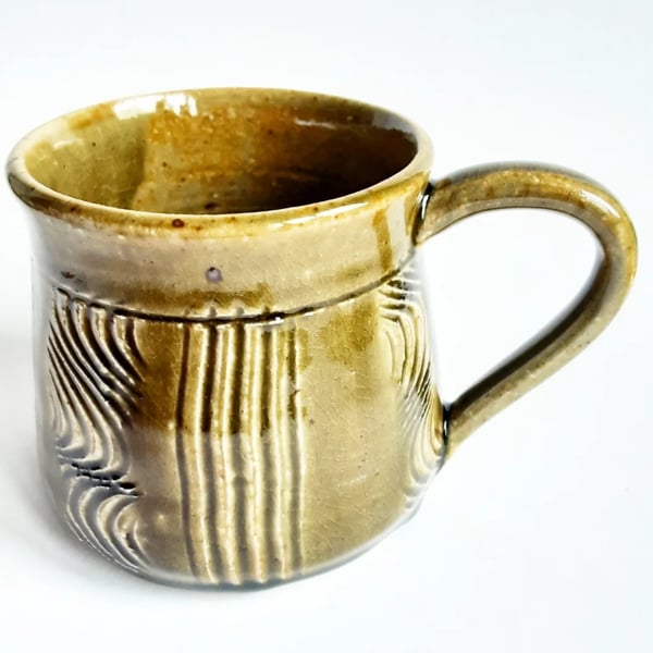 Mug Brown Glazed  - Hand Thrown Stoneware Ceramic Mug 