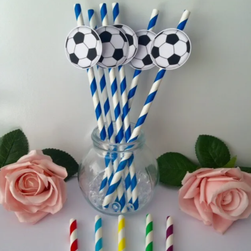 Football Straws, Football Party Table Decor, Football Table Decor  