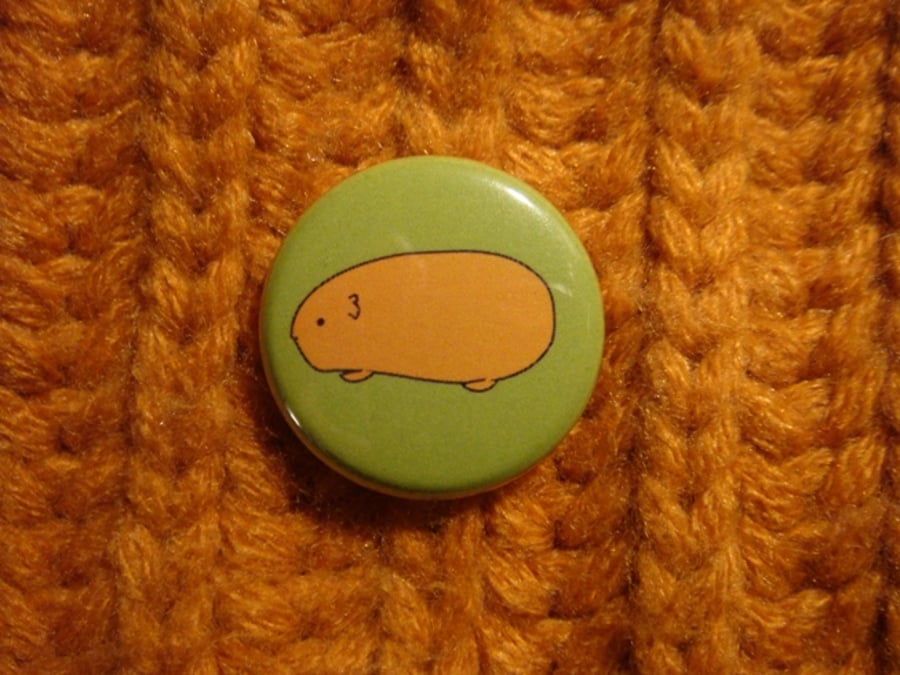 Guinea Pig Pin Button Badge