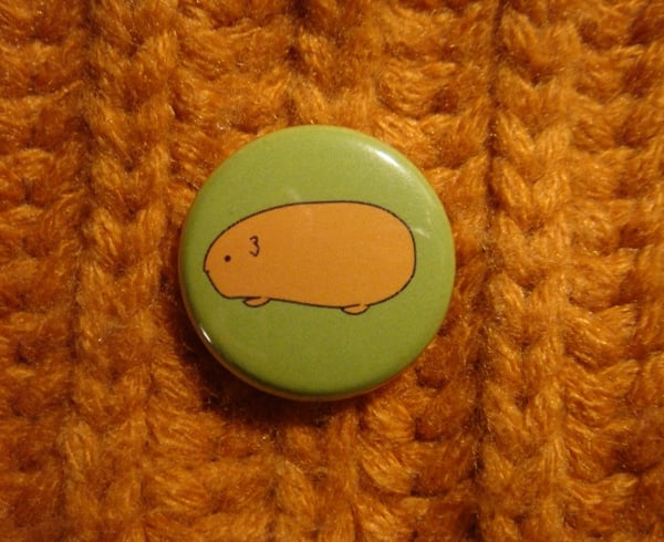 Guinea Pig Pin Button Badge