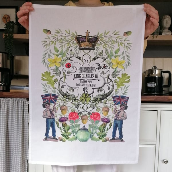 King Charles Coronation Tea Towel - Limited Edition