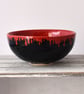 A133 Small skull bowl in black and scarlet (Free UK postage) - Image 4