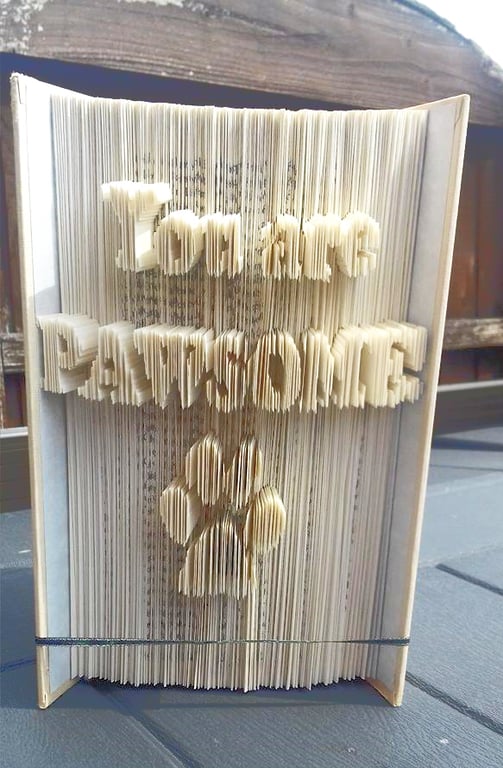 You are PAWSOME! CUT & FOLD Book Folding Pattern - EMAILED PDF PATTERN