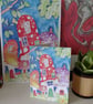 Magical Toadstool Village A4 Print - Image 3