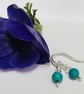 Sterling Silver Turquenite and Crystal Earrings - Image 3