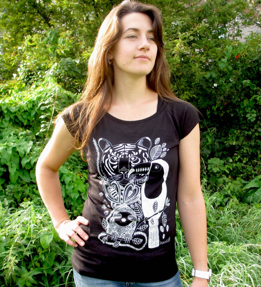 Jungle Womens bamboo T-shirt.