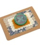 Handmade wooden brooch with floral motif  - Image 3