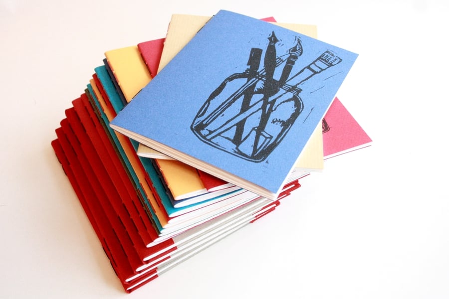 Art Journal with over 30 Prompts for Sketching and Creative Writing