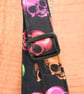 1 inch Wide Adjustable Ukulele Strap with Rainbow Skulls - Image 6