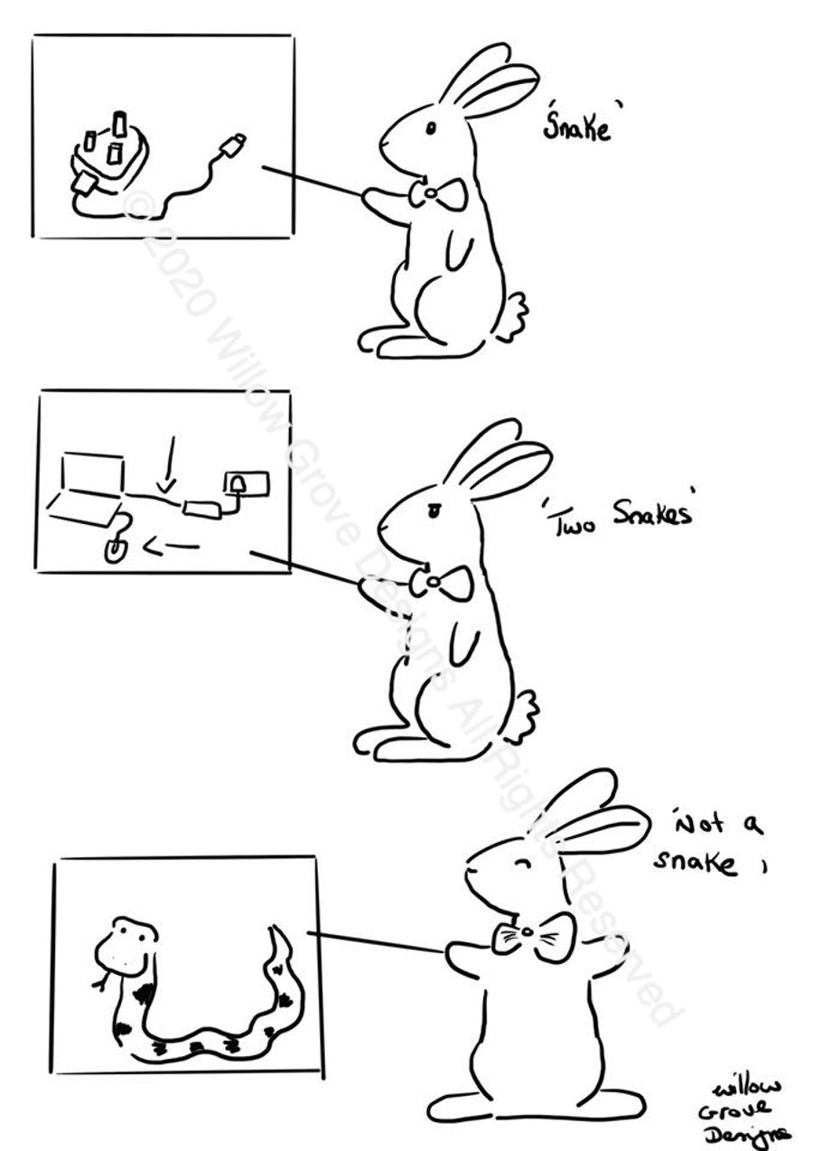 Professor Bunny "Snakes" - Art Print