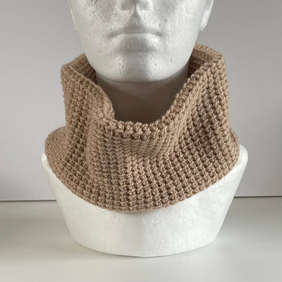  Brown Crochet Ear Warmer or Neck Warmer, perfectly imperfect