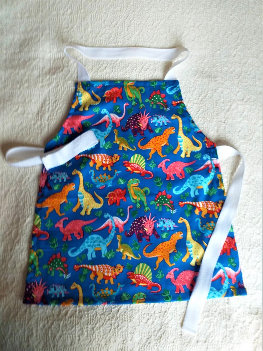 Dinosaur Apron age 2-6 years, hand made