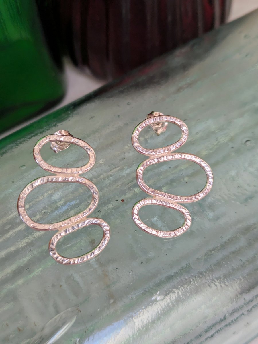 Triple oval earrings 