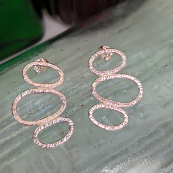 Triple oval earrings 