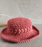 Crochet toddler sun hat, handmade cotton summer sun hat