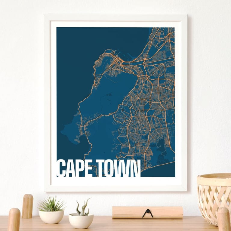 Maps Of Africa Giclee Fine Art Print, Wall Art Print, Map Print (Unframed) 