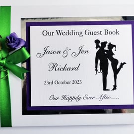 Joker and Harley Quinn wedding guest book, Superheroes wedding book