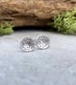 Handmade Silver Celestial Stud Earrings - Image 2