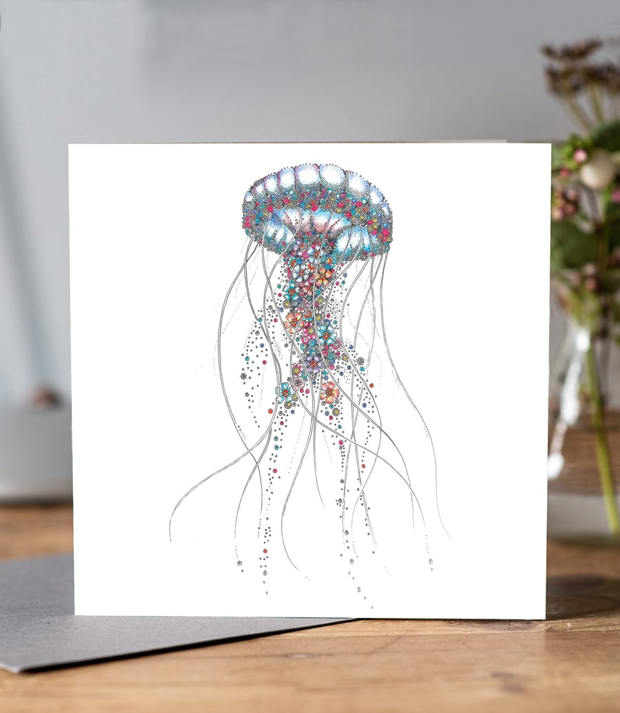 Jellyfish greeting card 